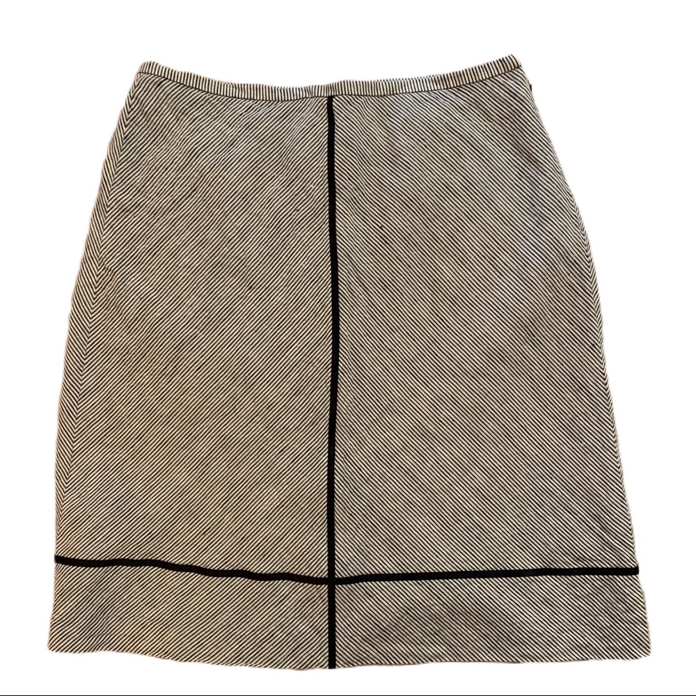 LOFT 100% Linen Nautical Stripe Skirt 6P